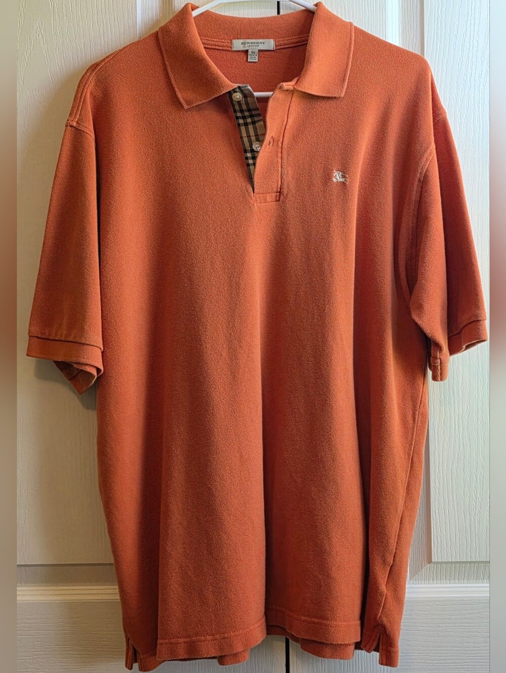 Burberry London Men's XL Polo in A Burnt Orange Color